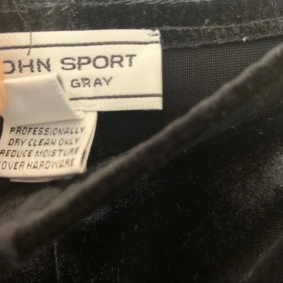 ST John Sport Velour Black Track Pants size L - Picture 7 of 7